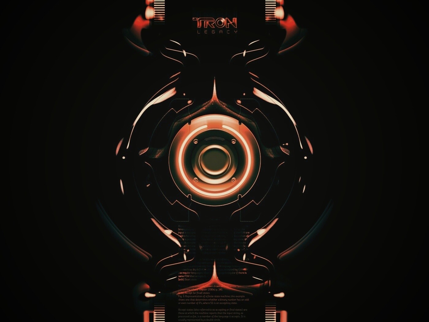 Tron Data Amber обои