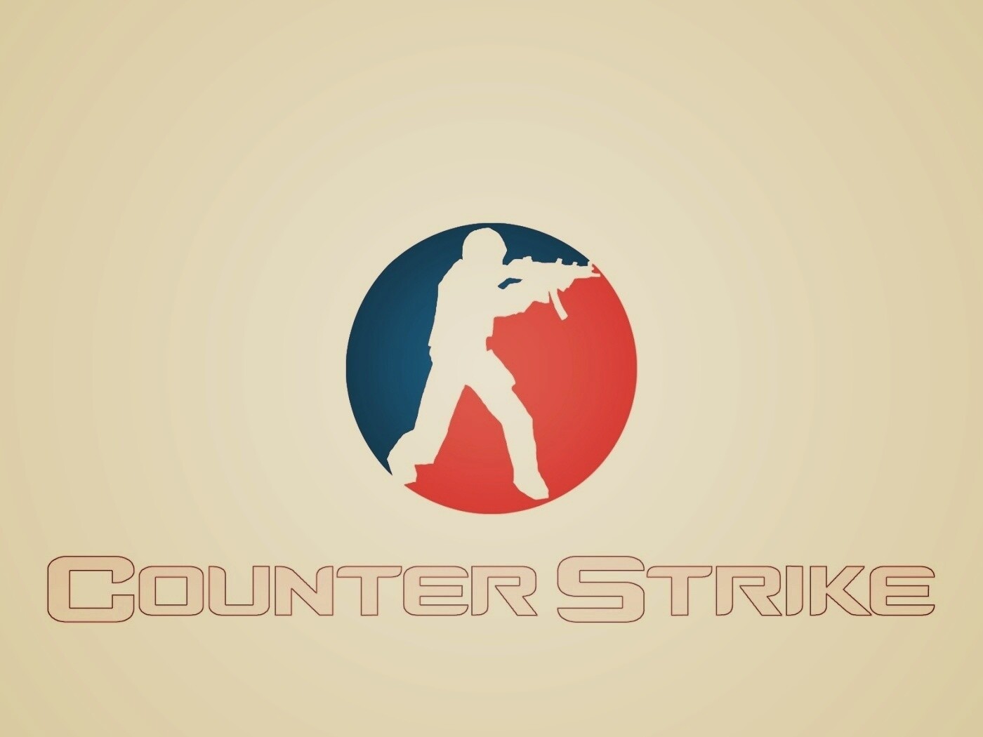 Логотип Counter Strike на белом фоне обои
