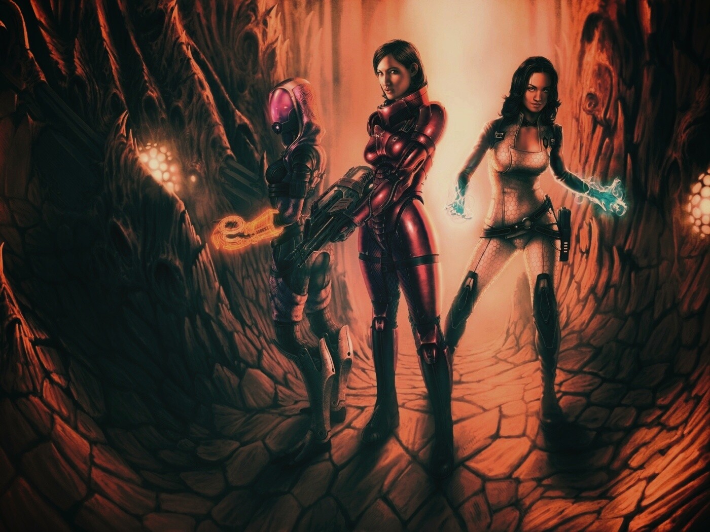 Девушки mass effect обои