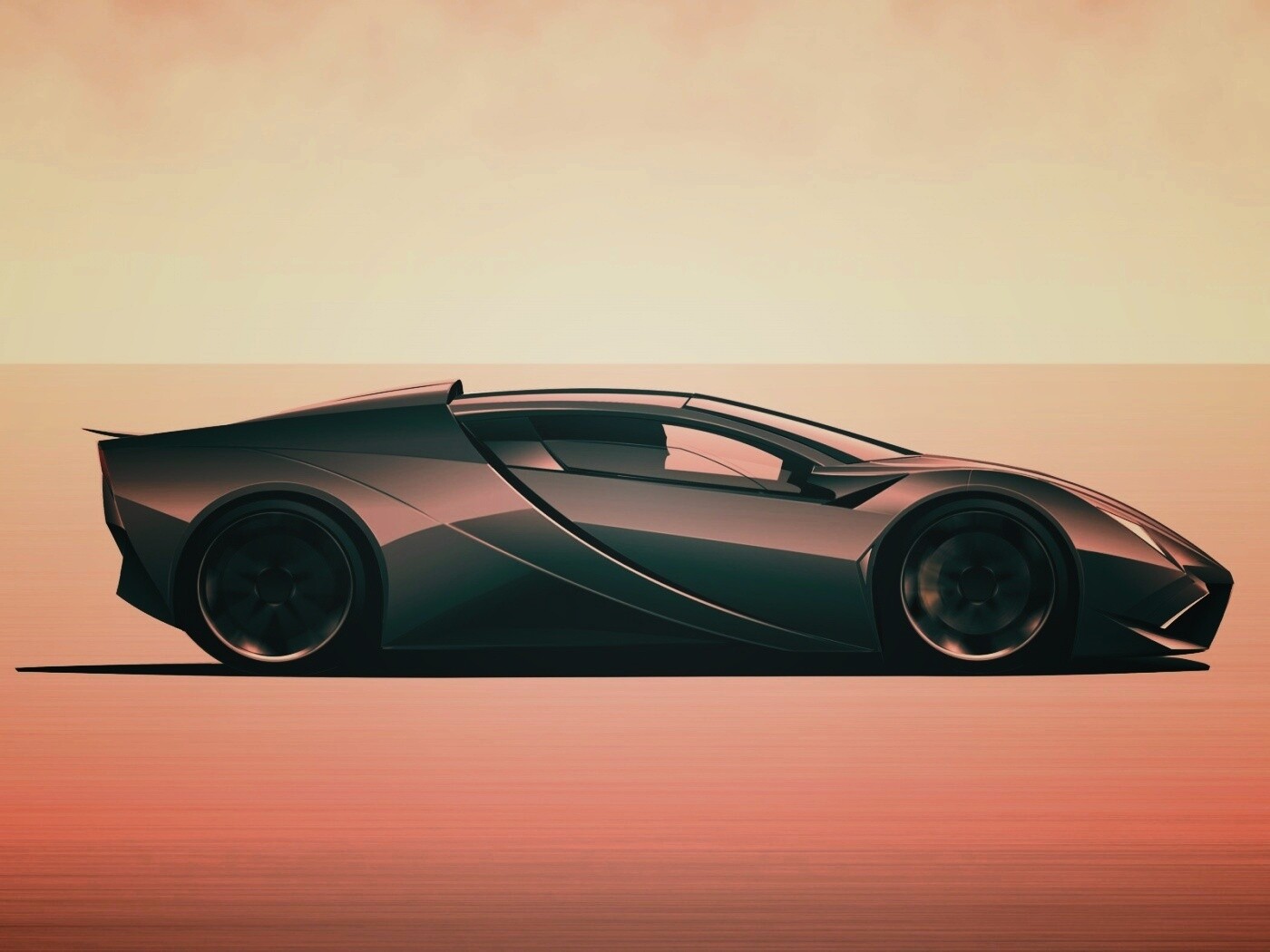 Скетч lamborghini  обои