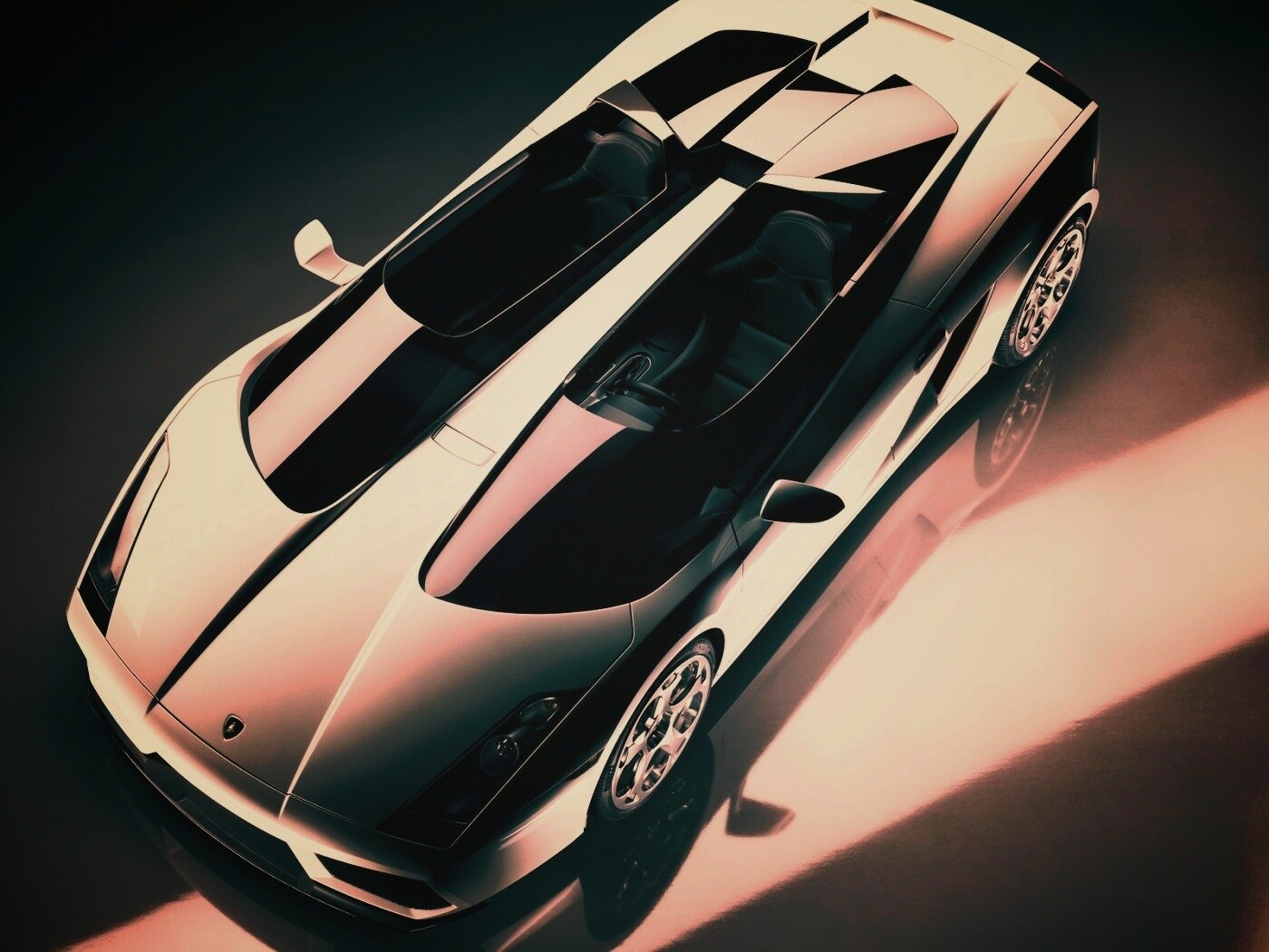Светло-серый Lamborghini обои