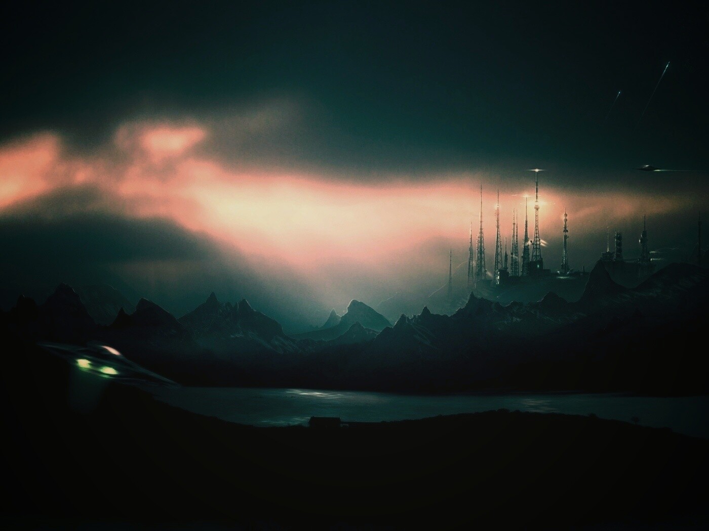 Долина в стиле SciFi обои