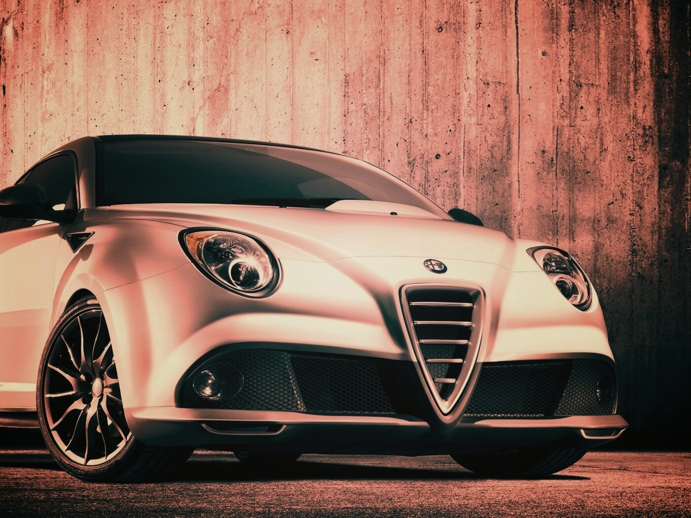 Alfa-Romeo вид спереди обои