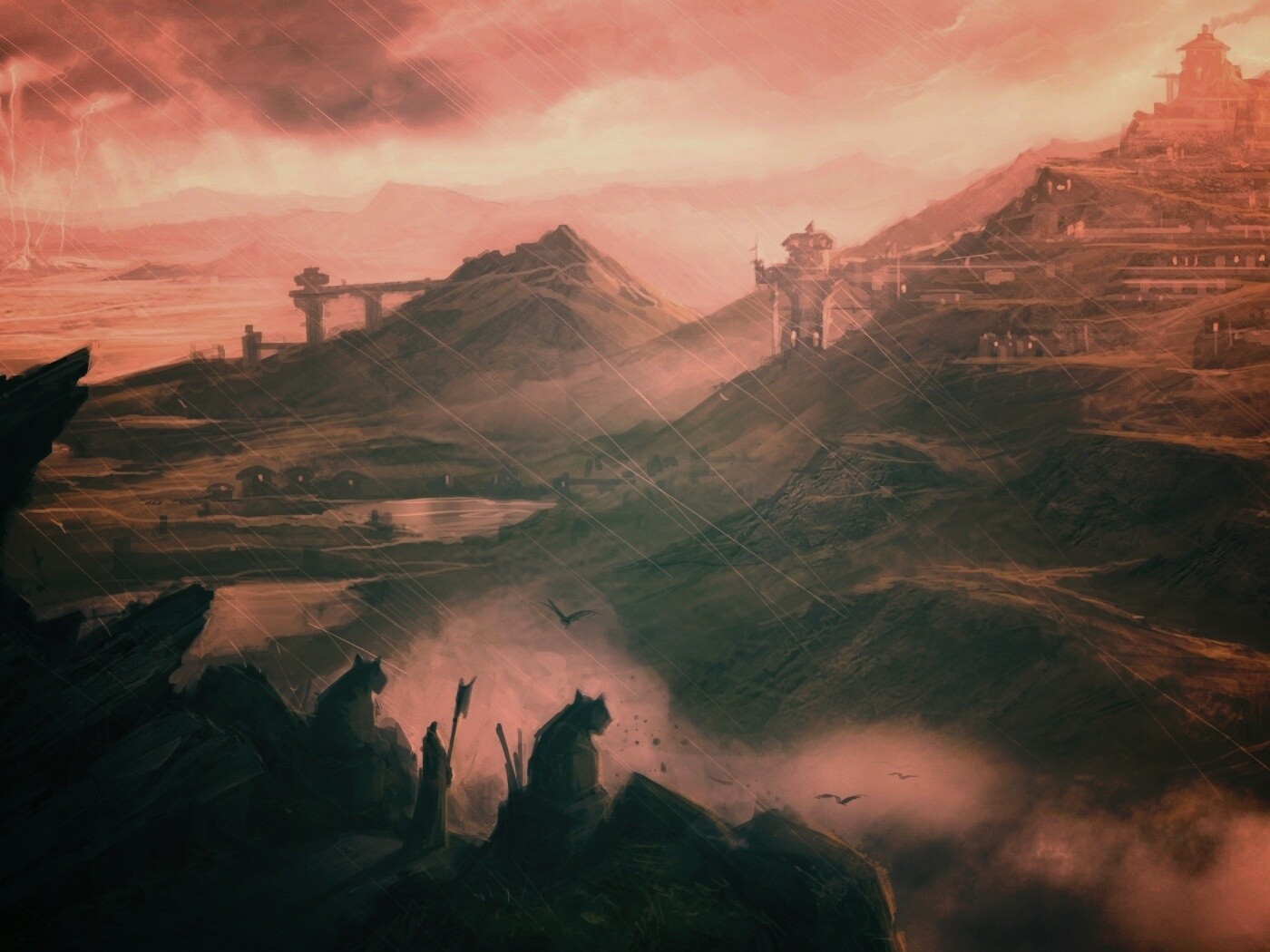 Пейзаж из Dragon Age 2 обои
