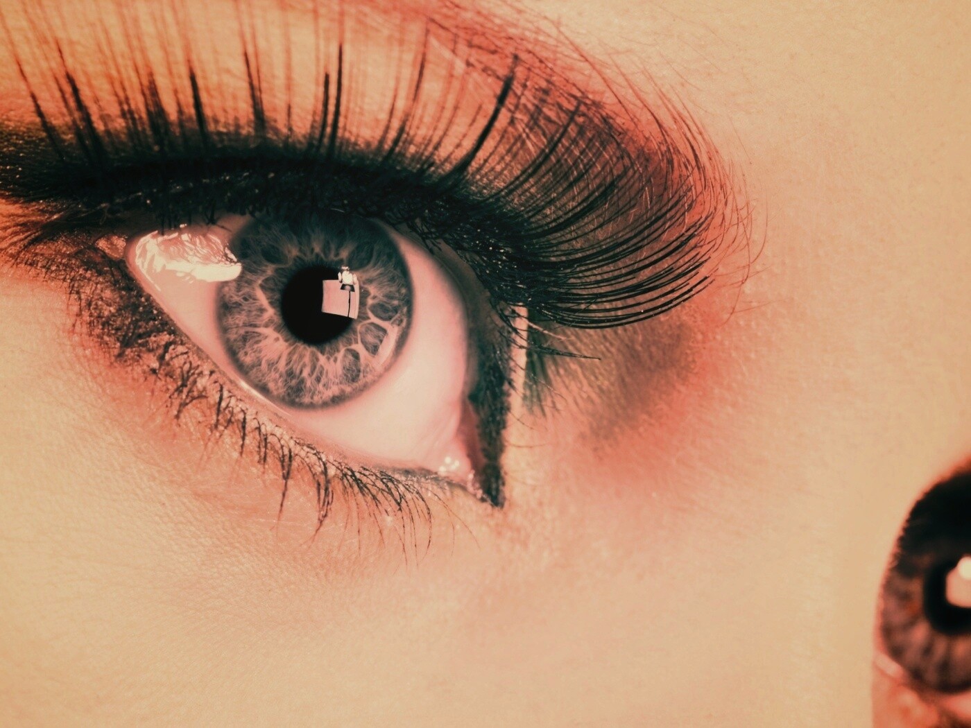 Глаза цвета стали обои