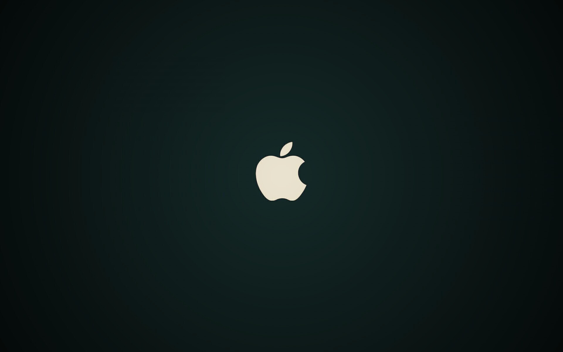 Логотип Apple на черном фоне обои