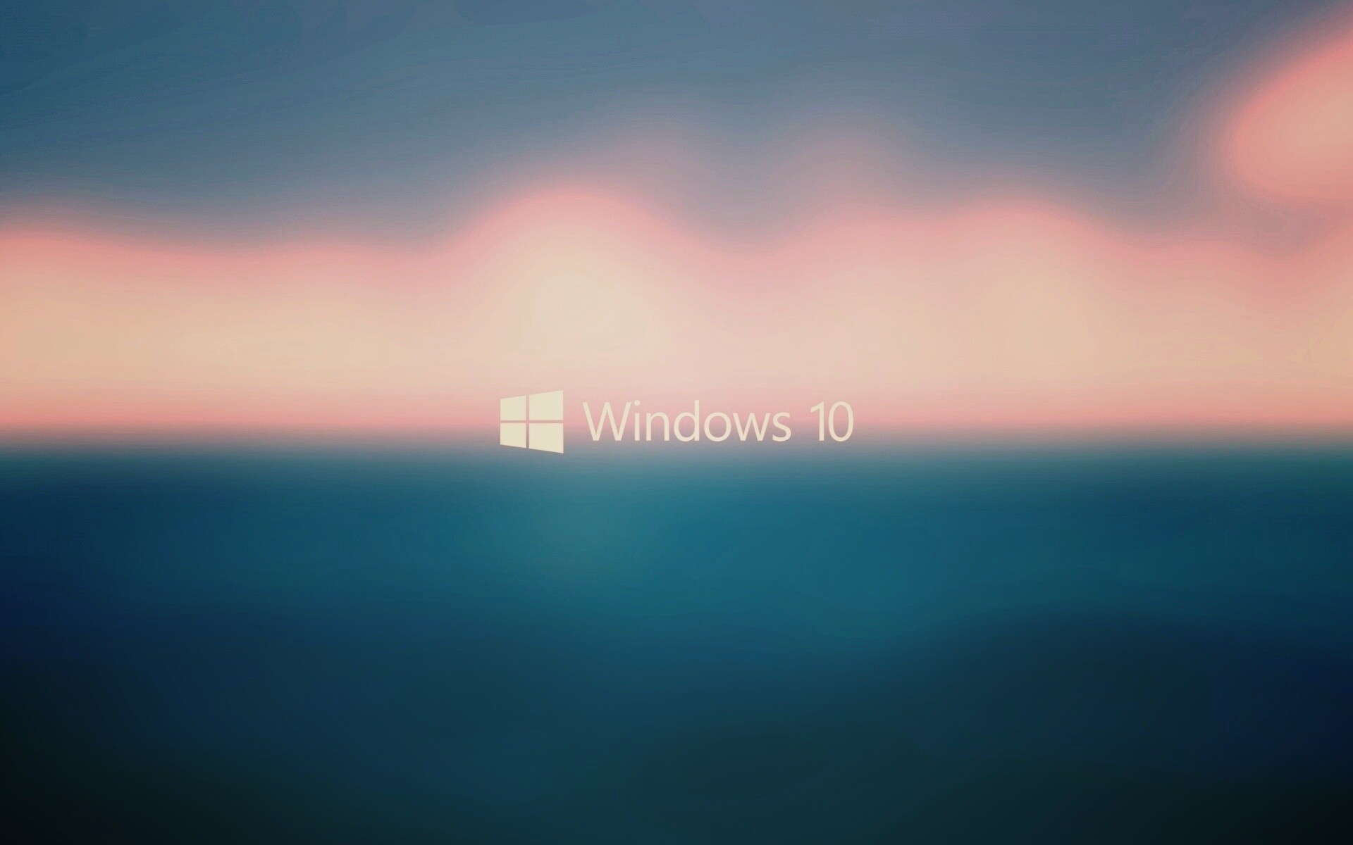 Windows 10 на синем фоне обои