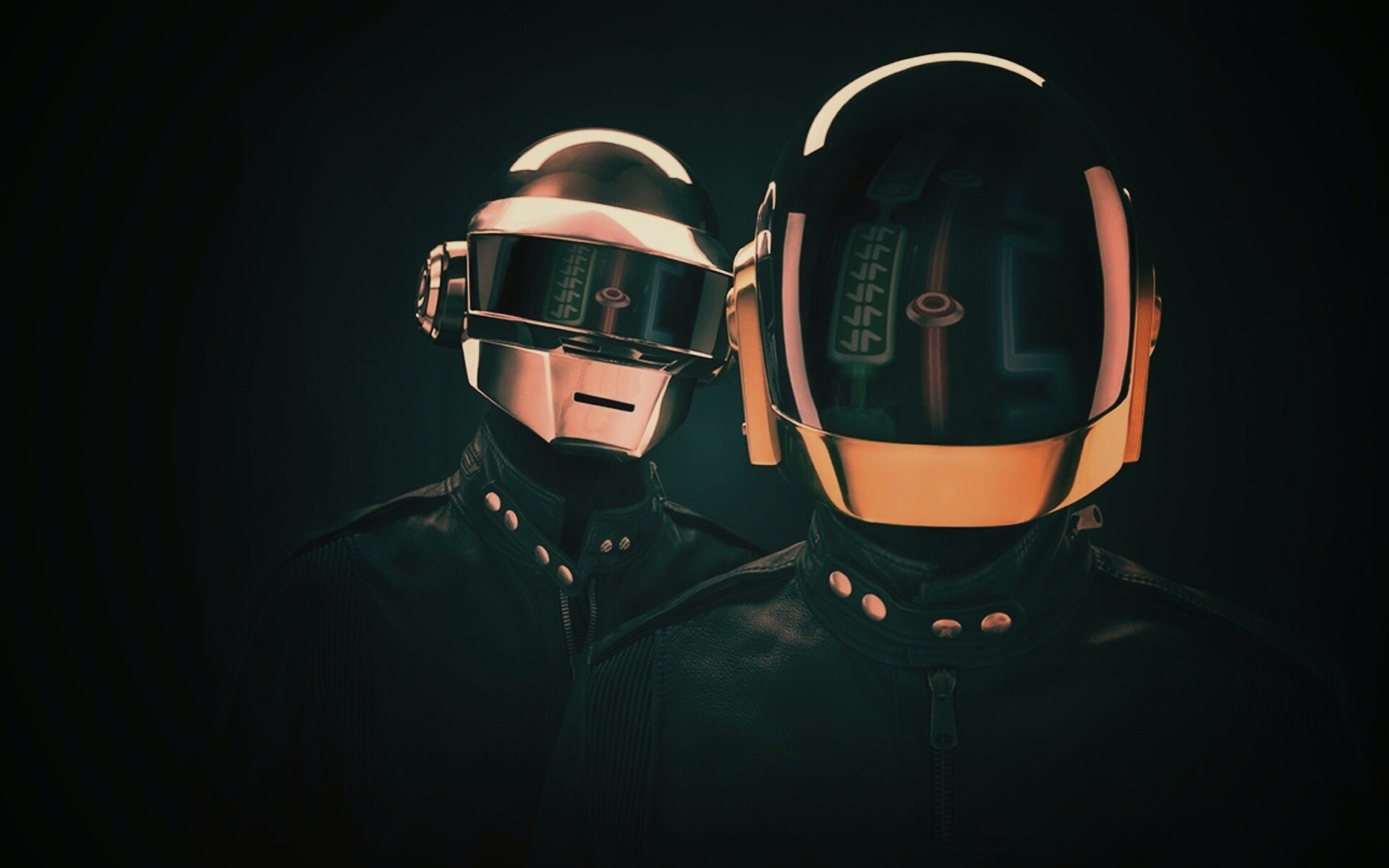 Daft Punk на темном фоне обои