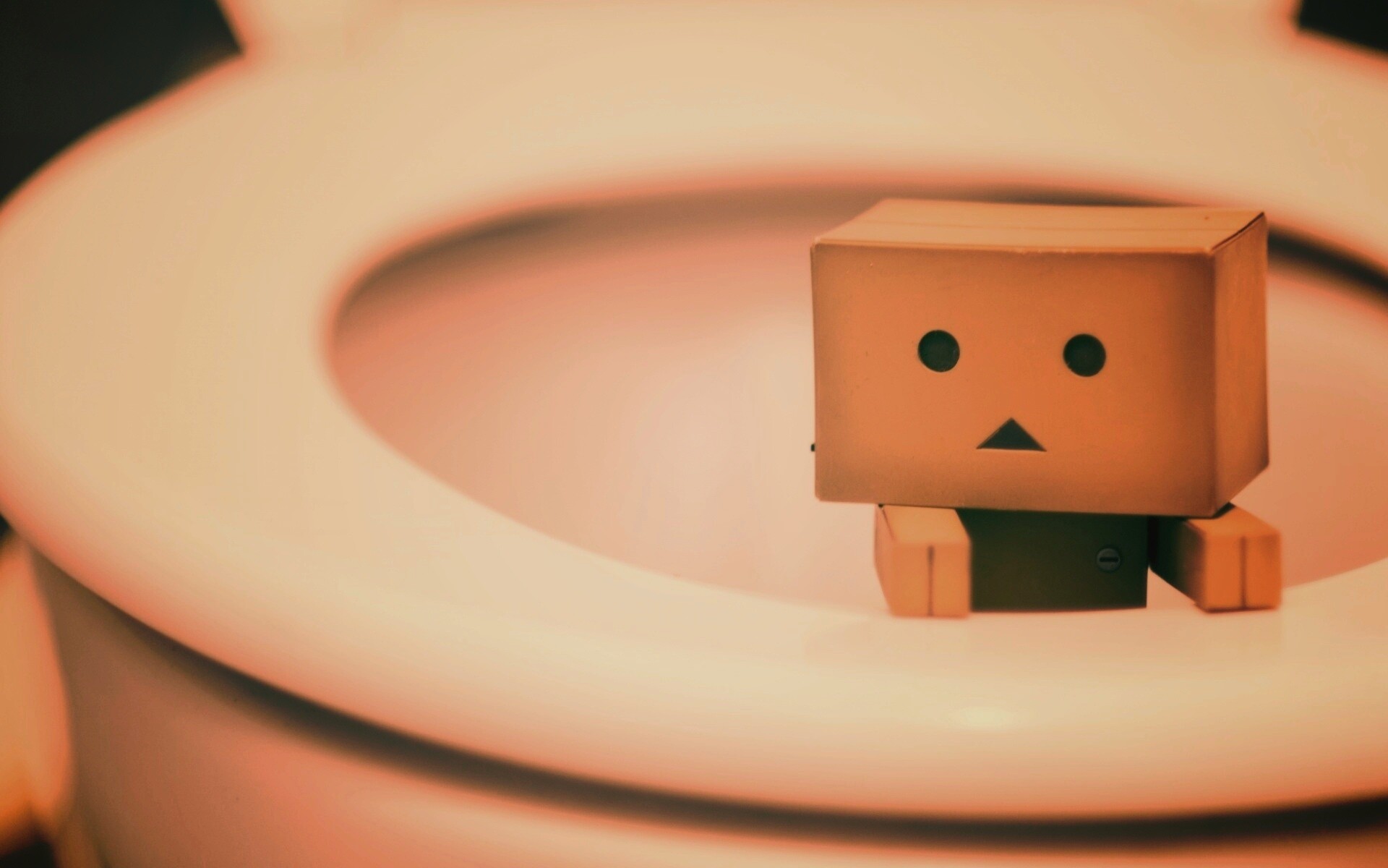 Danbo в унитазе обои