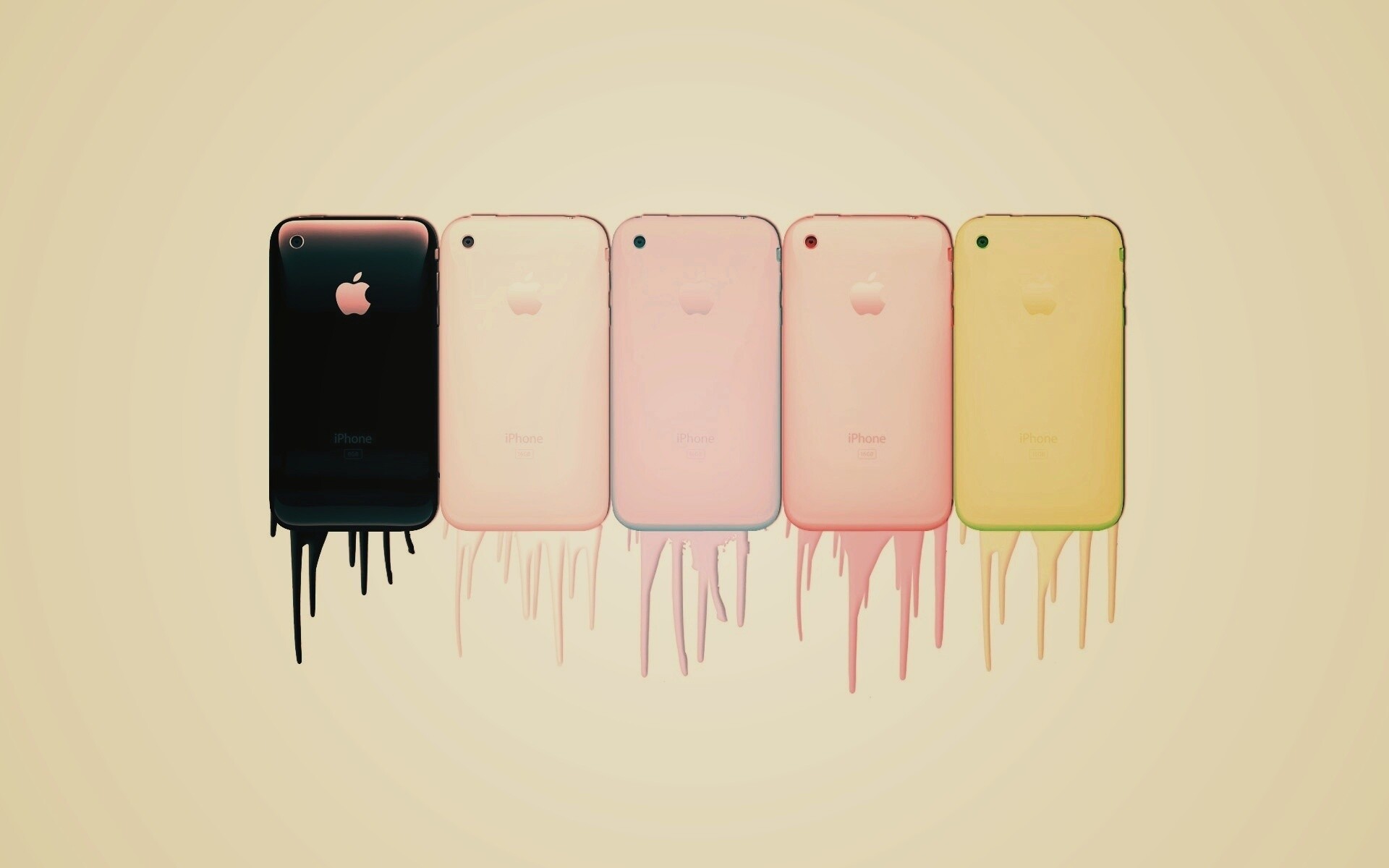 iPhone в разных цветах обои