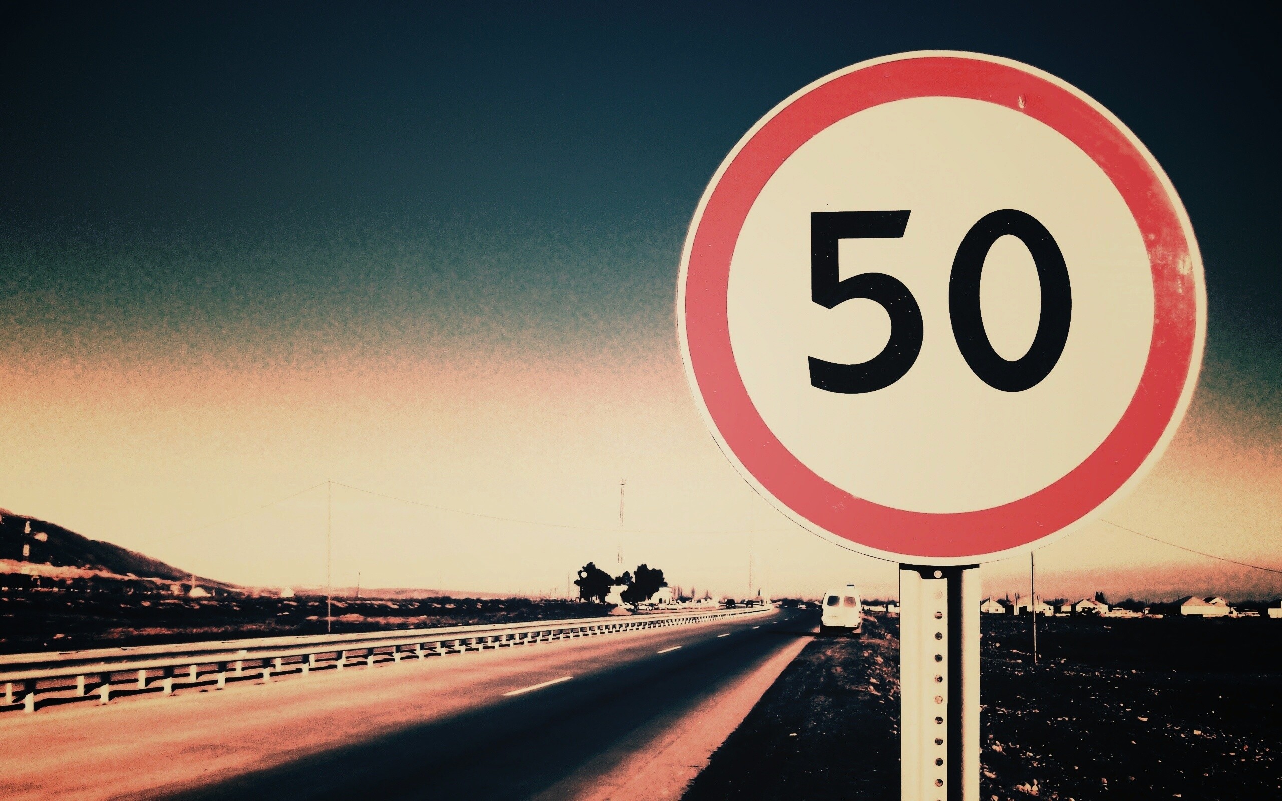 Ограничение скорости 50 км/ч обои
