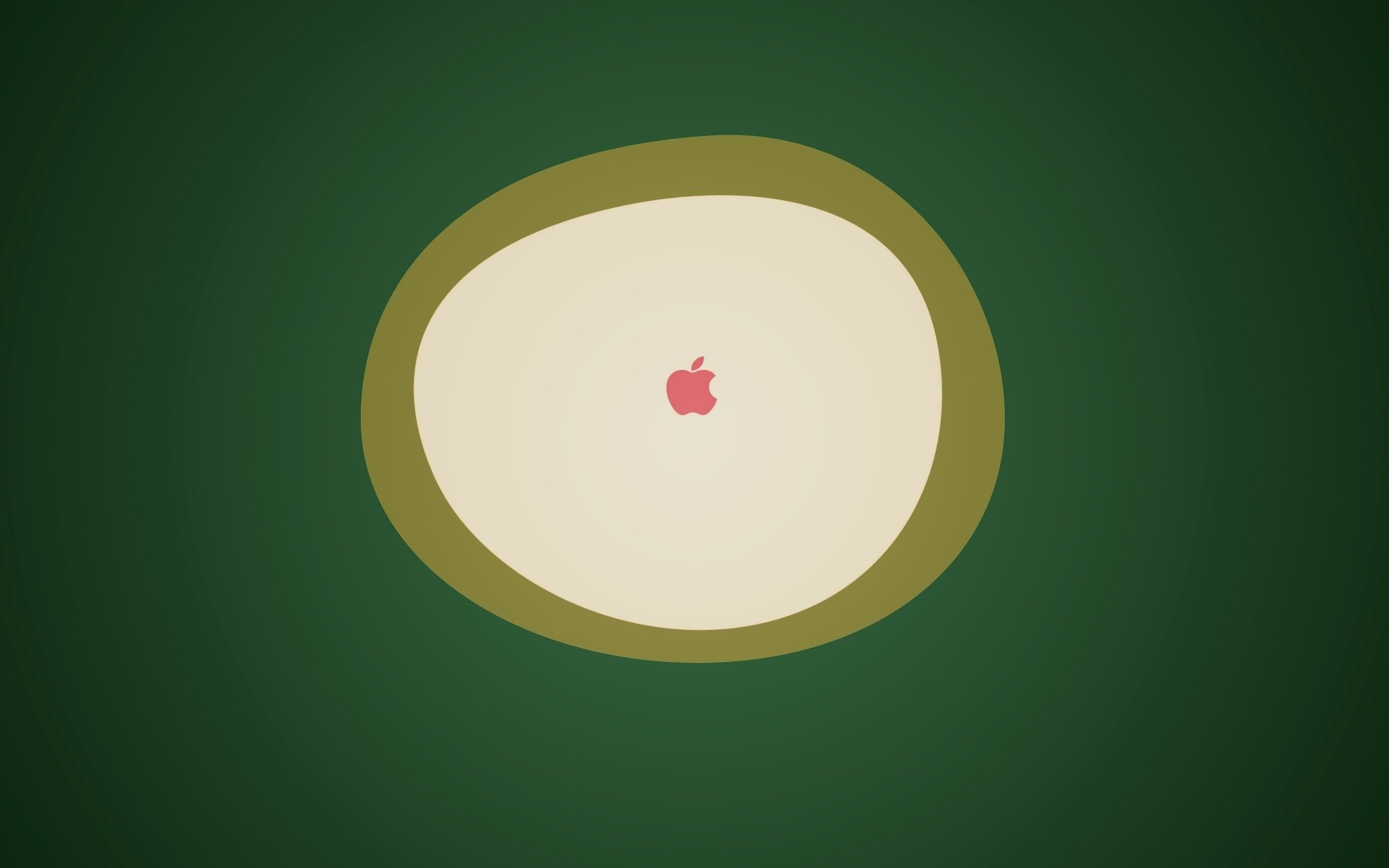 Apple в белом круге обои