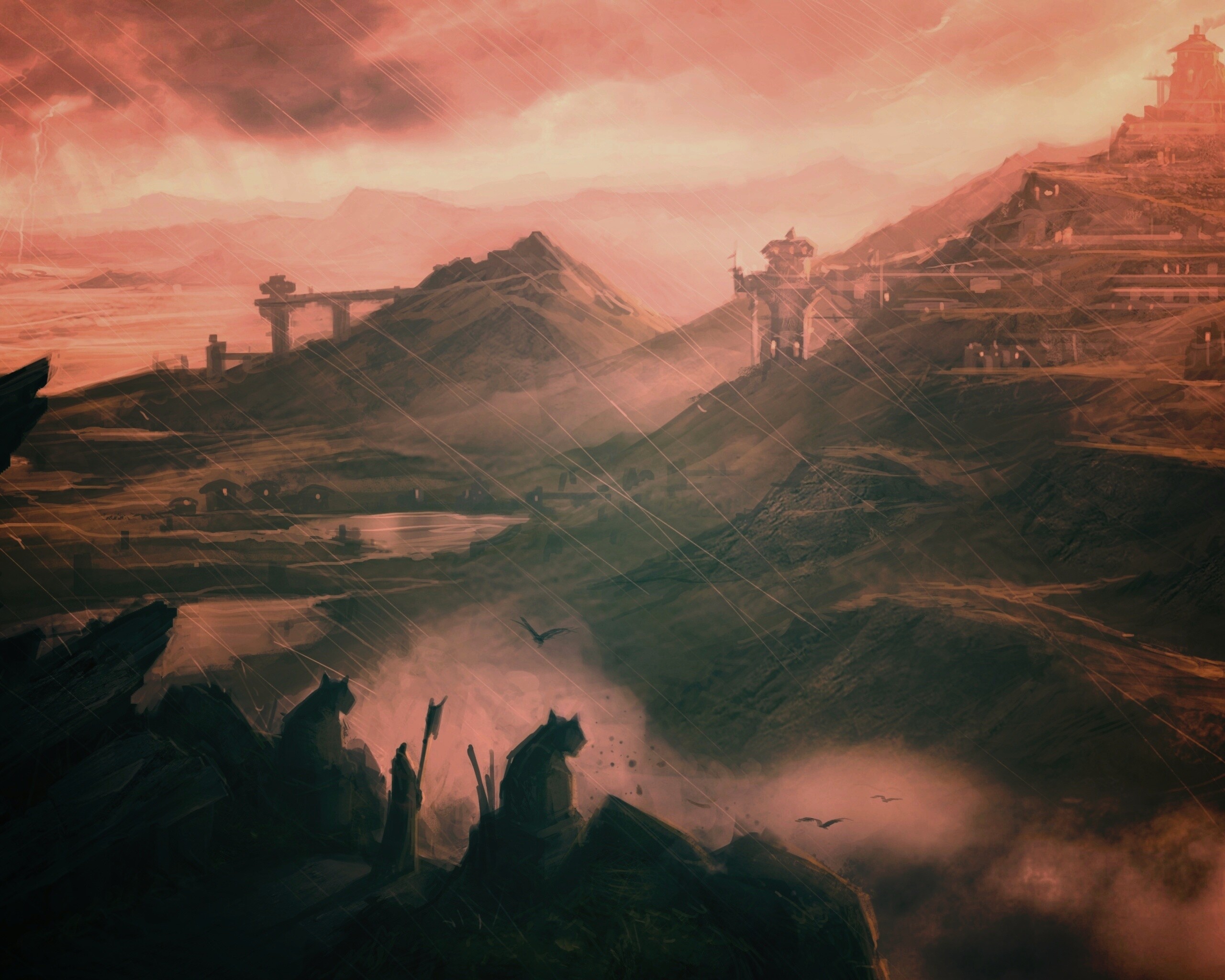 Пейзаж из Dragon Age 2 обои