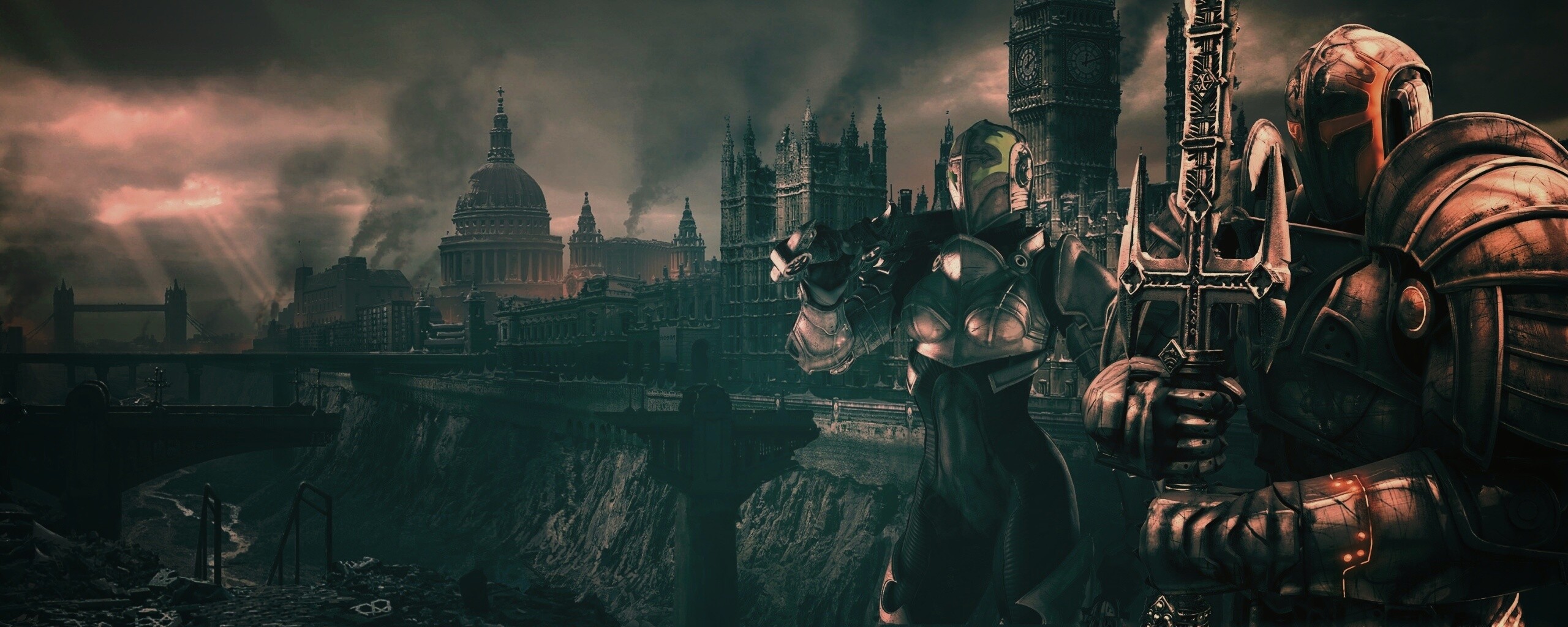 Постапокалиптический Лондон из игры обои