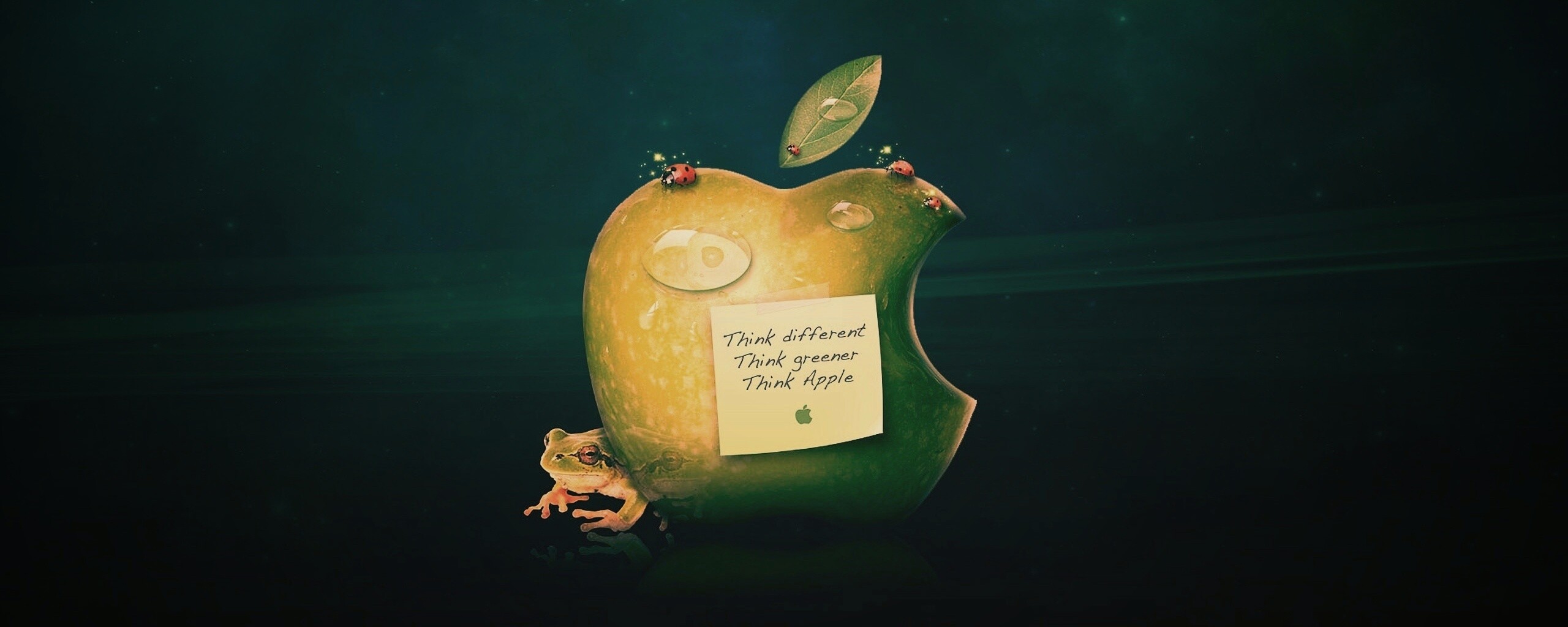 Think different, think greener, think Apple обои