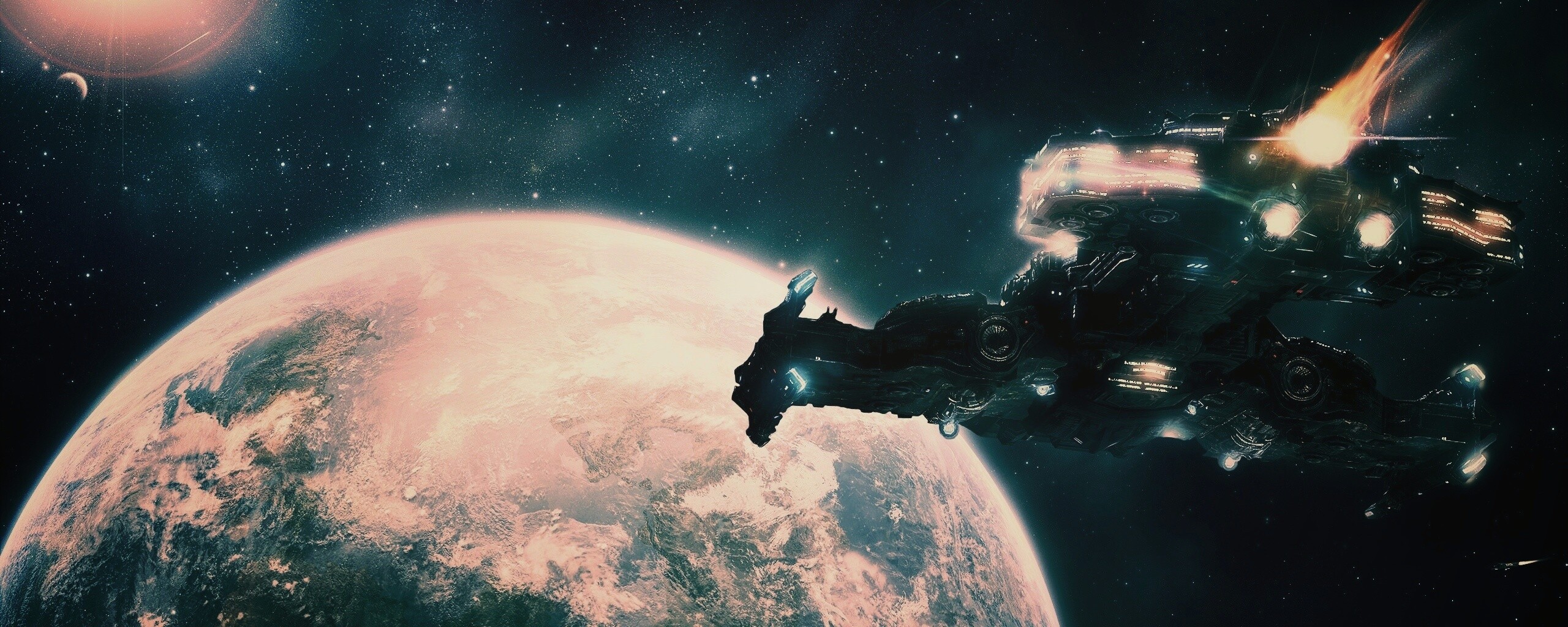 Hyperion летит к земле обои