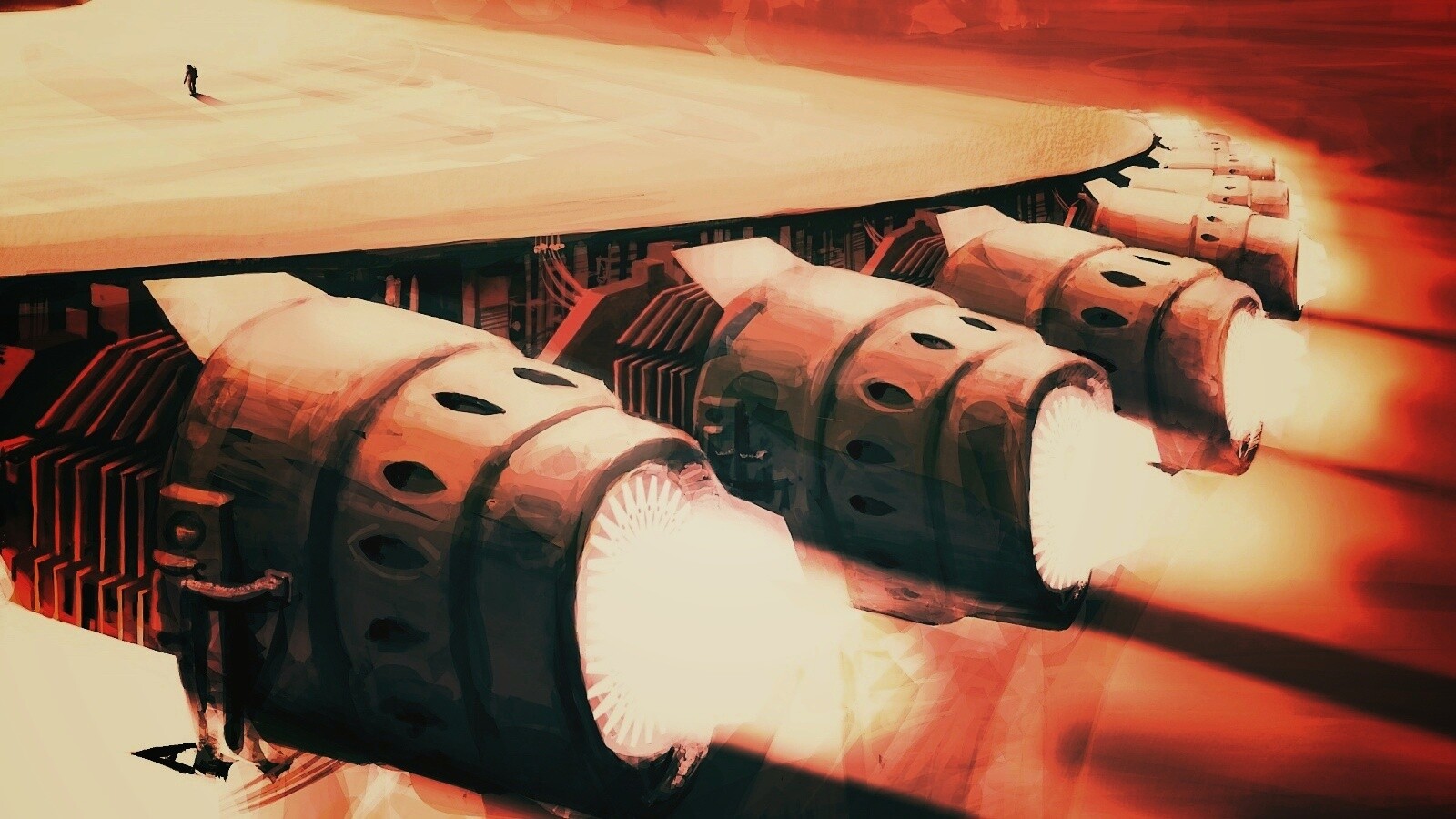 Разгон космического корабля обои