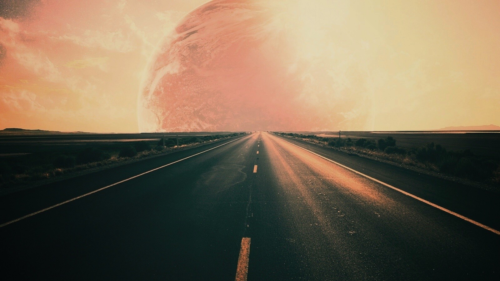 Дорога в луну обои