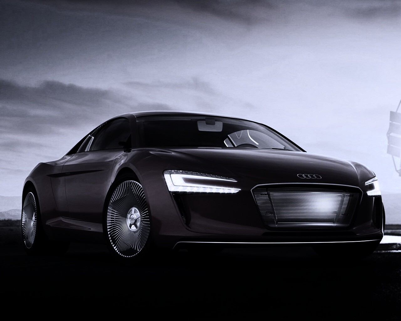 Красный автомобиль Audi обои