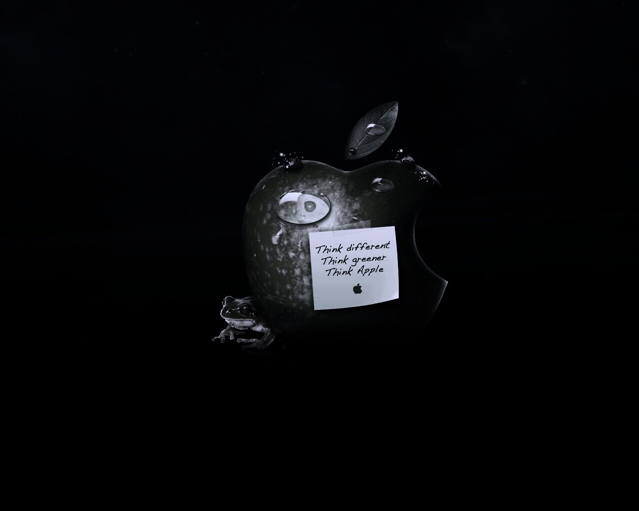 Think different, think greener, think Apple обои