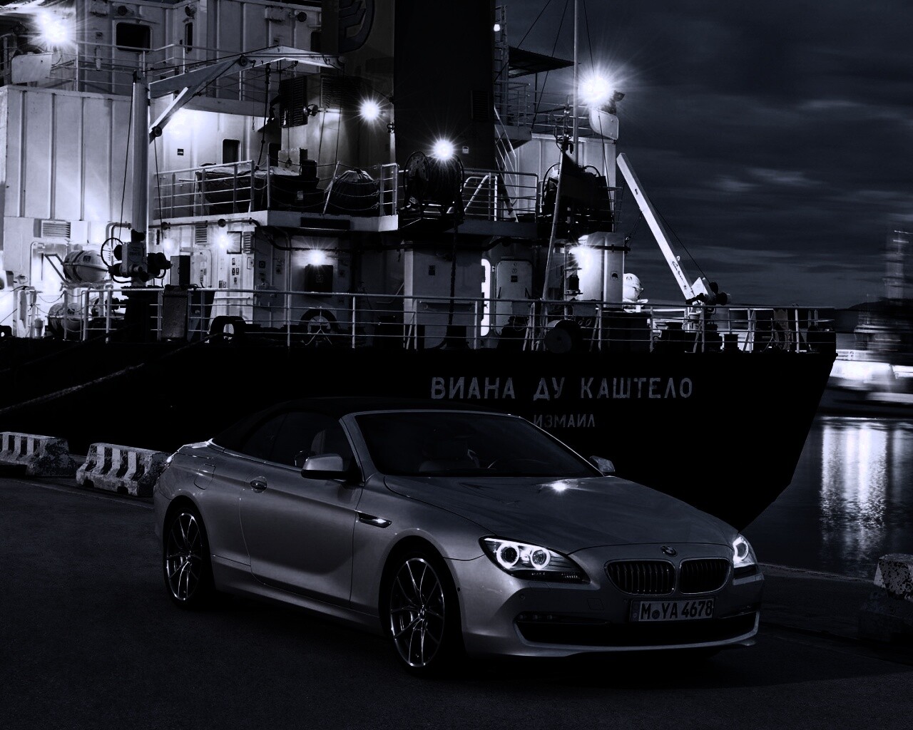 BMW 6 в порту обои
