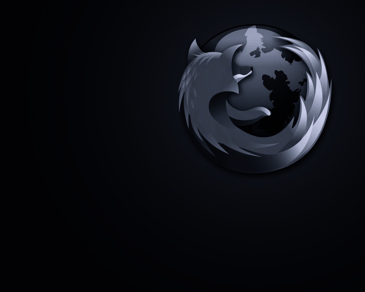 Логотип Firefox в синих тонах обои