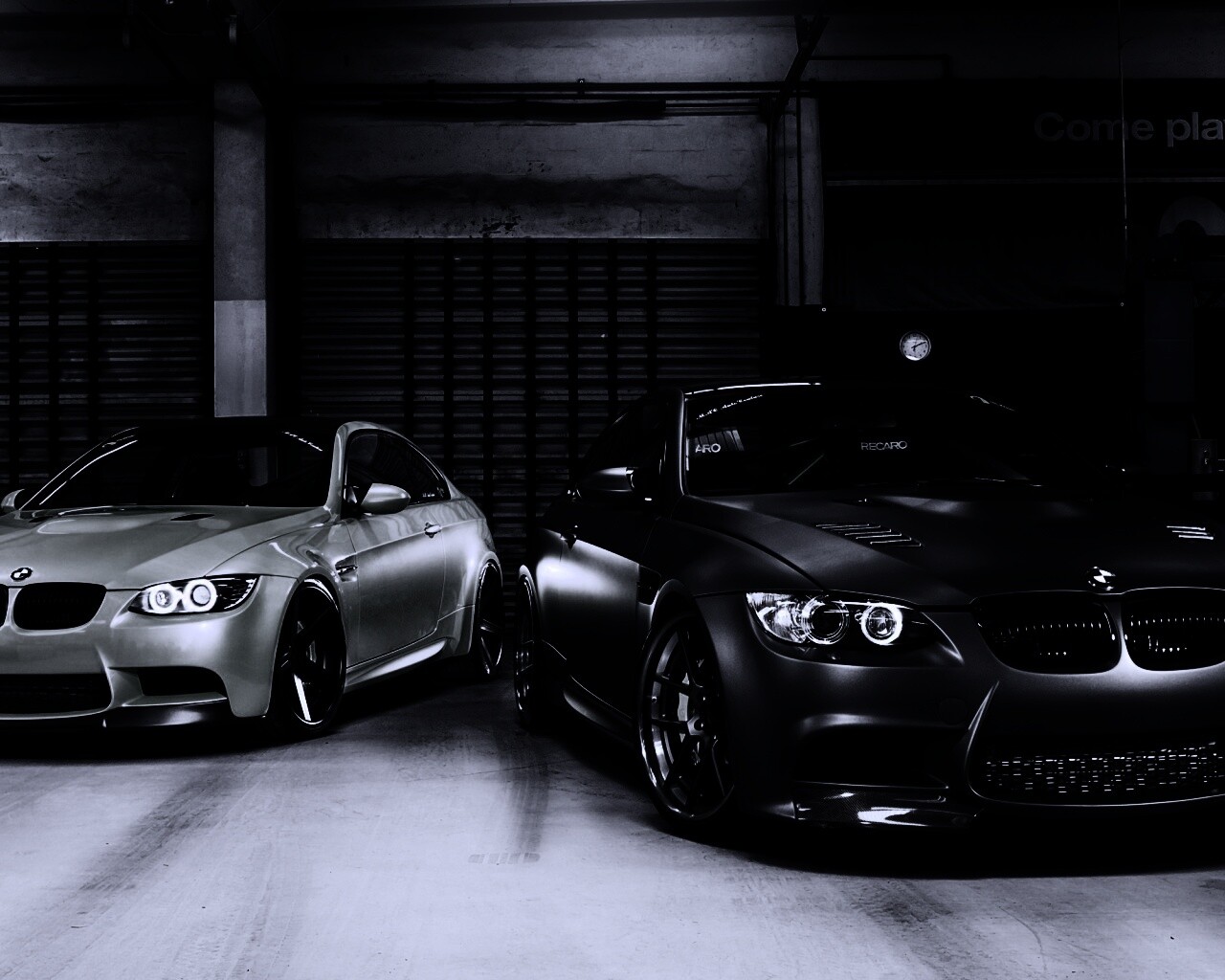Черный и зеленый BMW M3 обои