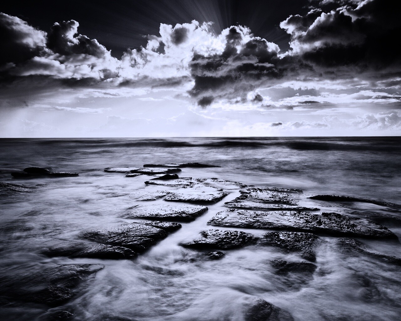 Море в HDR обои