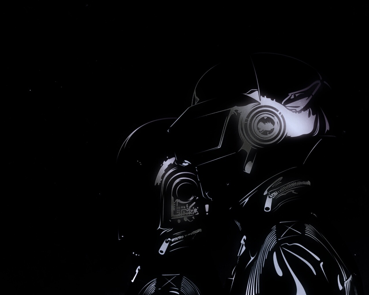 Яркий скетч Daft Punk обои