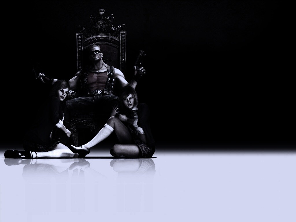 Duke Nukem на троне обои