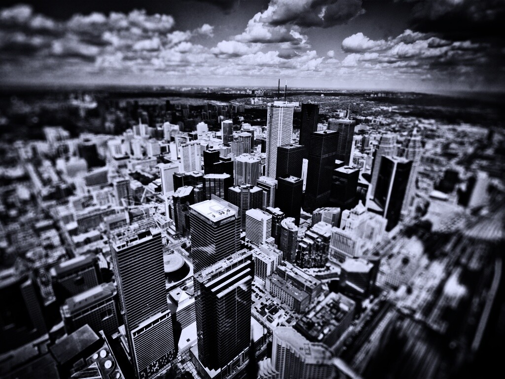 ЧБ фото города обои