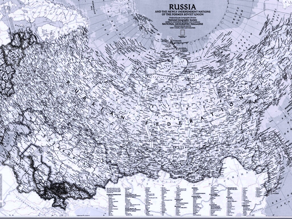 Карта России обои