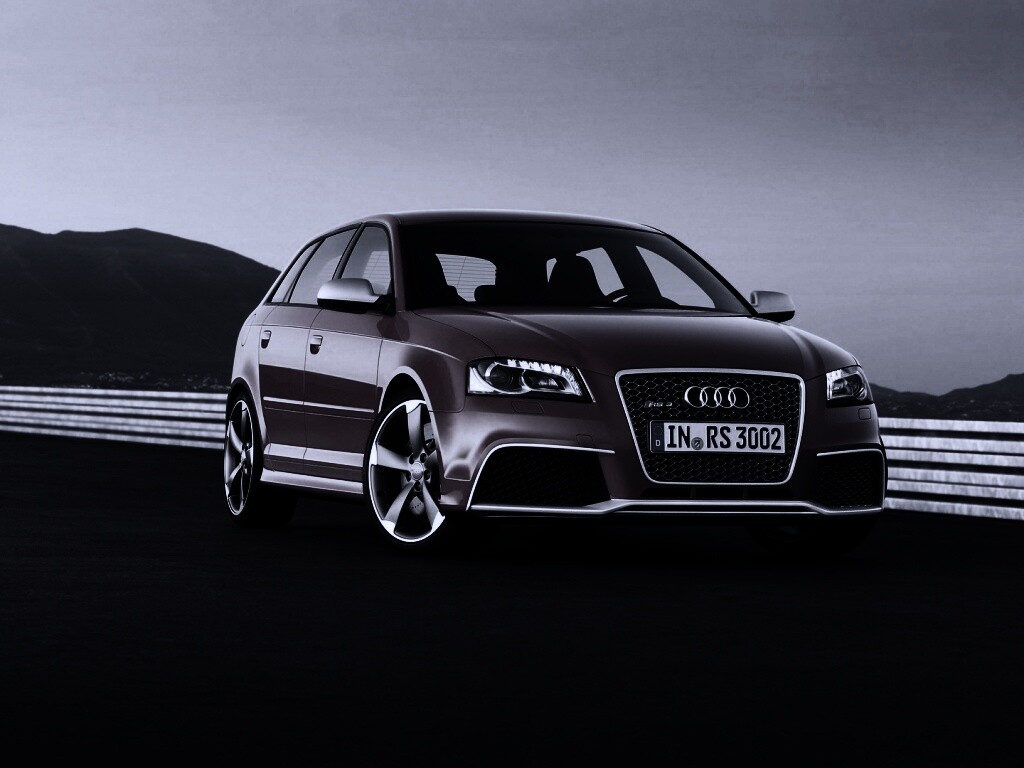 Красная Audi RS3 спереди обои