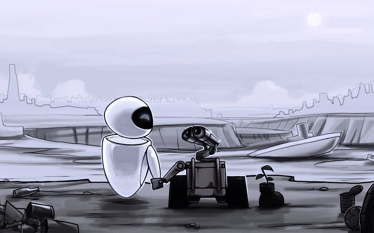 WALL-E и Ева обои