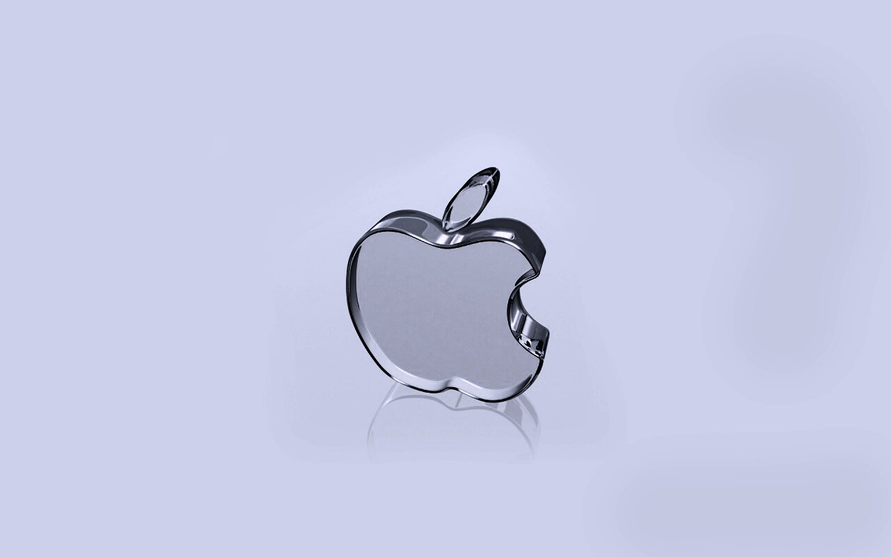 Стеклянный логотип Apple обои