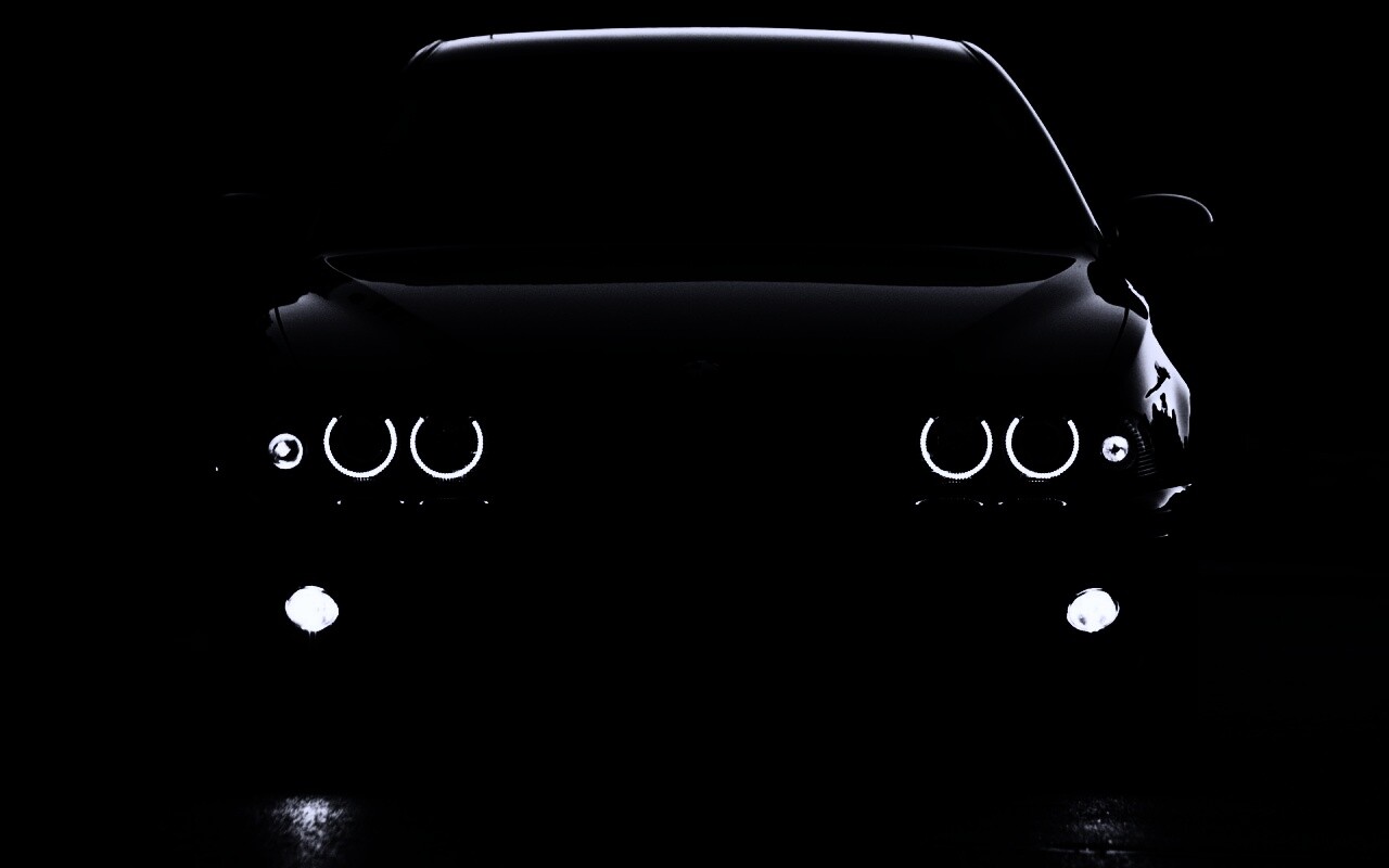 Чёрный BMW обои