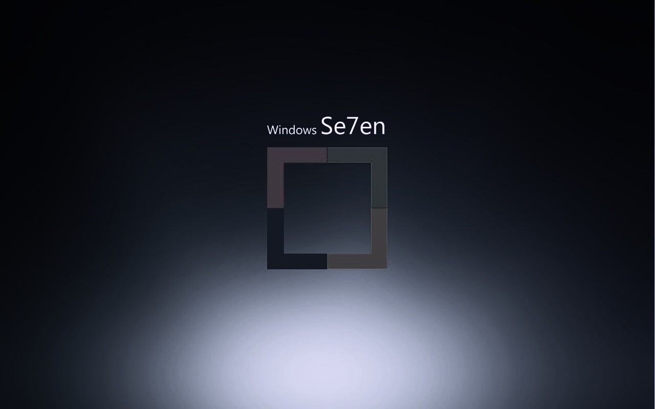 Квадратное лого Windows Seven обои