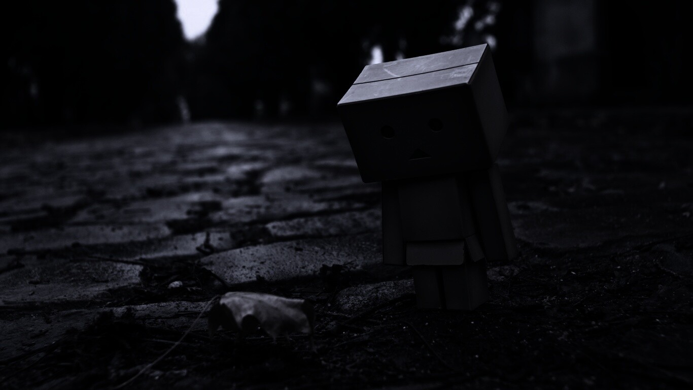 Danbo и первый осенний лист обои