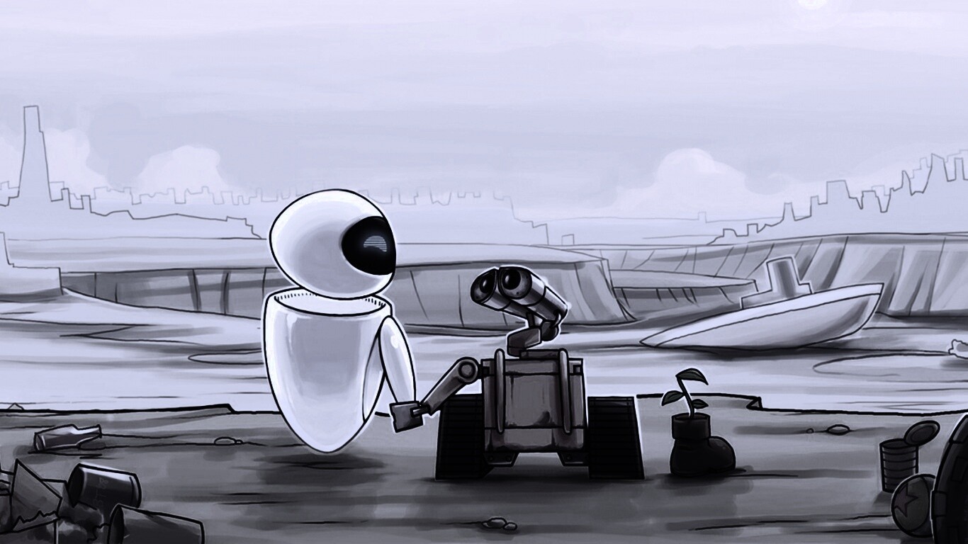 WALL-E и Ева обои