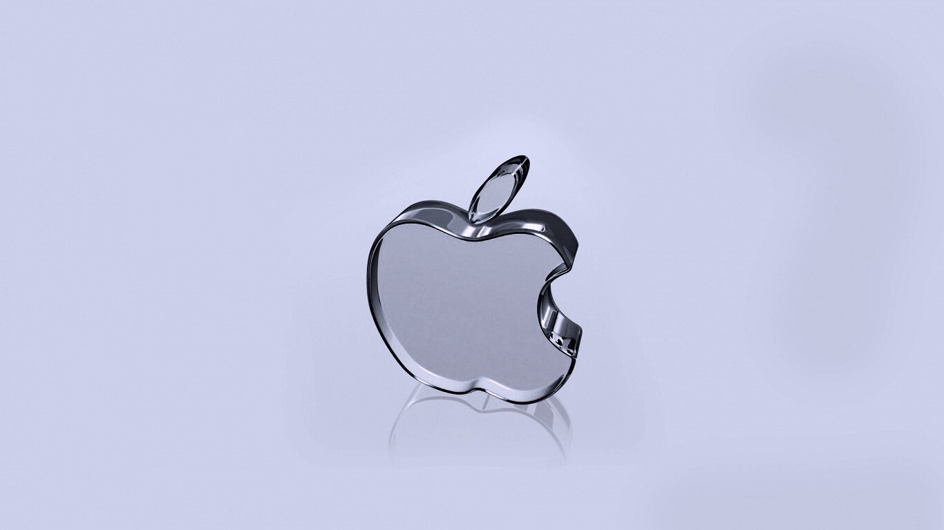 Стеклянный логотип Apple обои