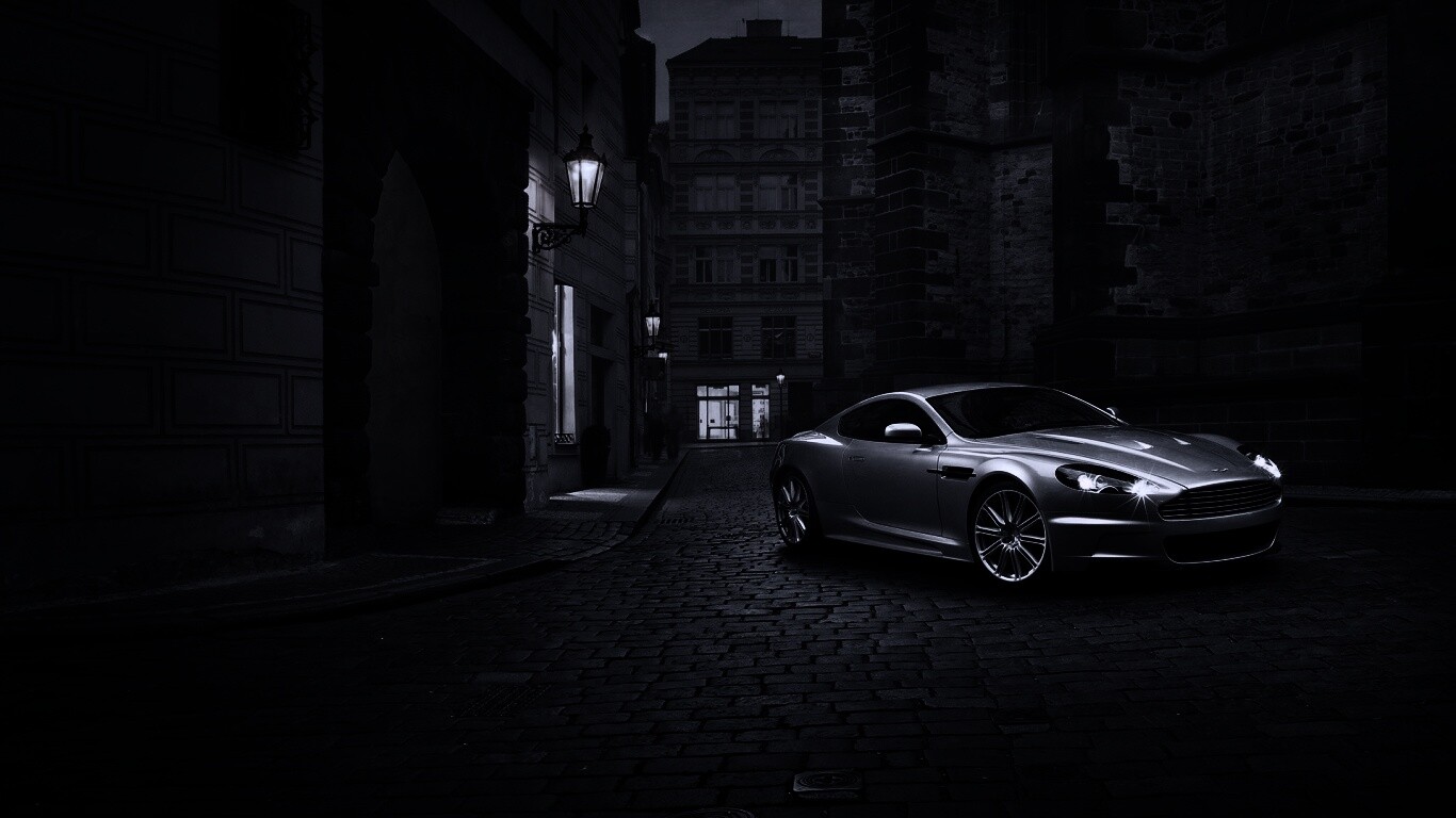 Серебристый Aston Martin обои