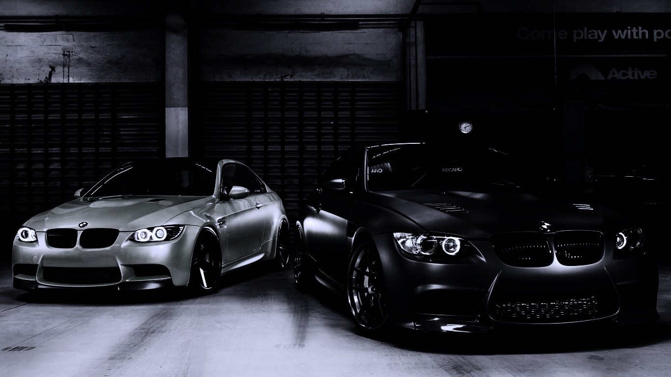 Черный и зеленый BMW M3 обои