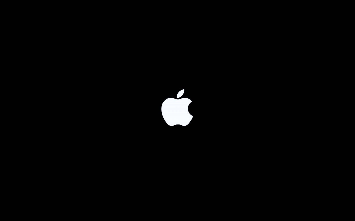 Логотип Apple на черном фоне обои