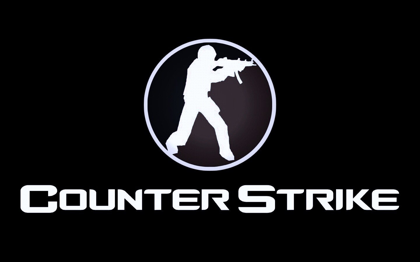 Логотип Counter Strike на черном фоне обои