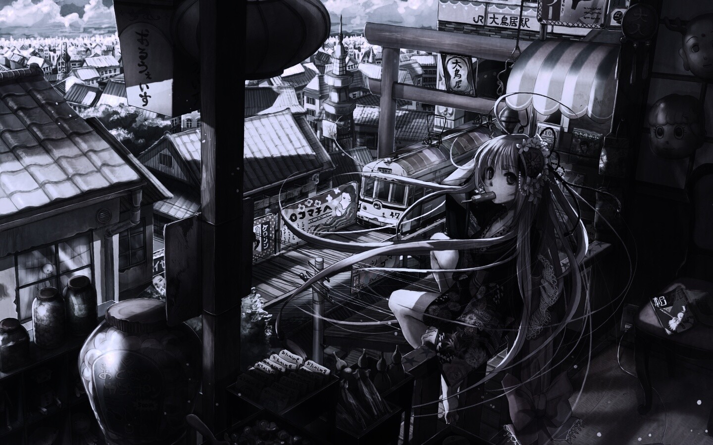 Девочка ест мороженное обои