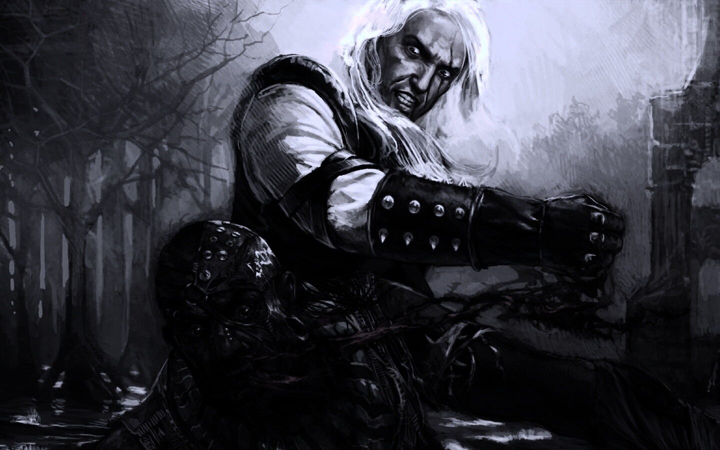 Геральт против Азара обои