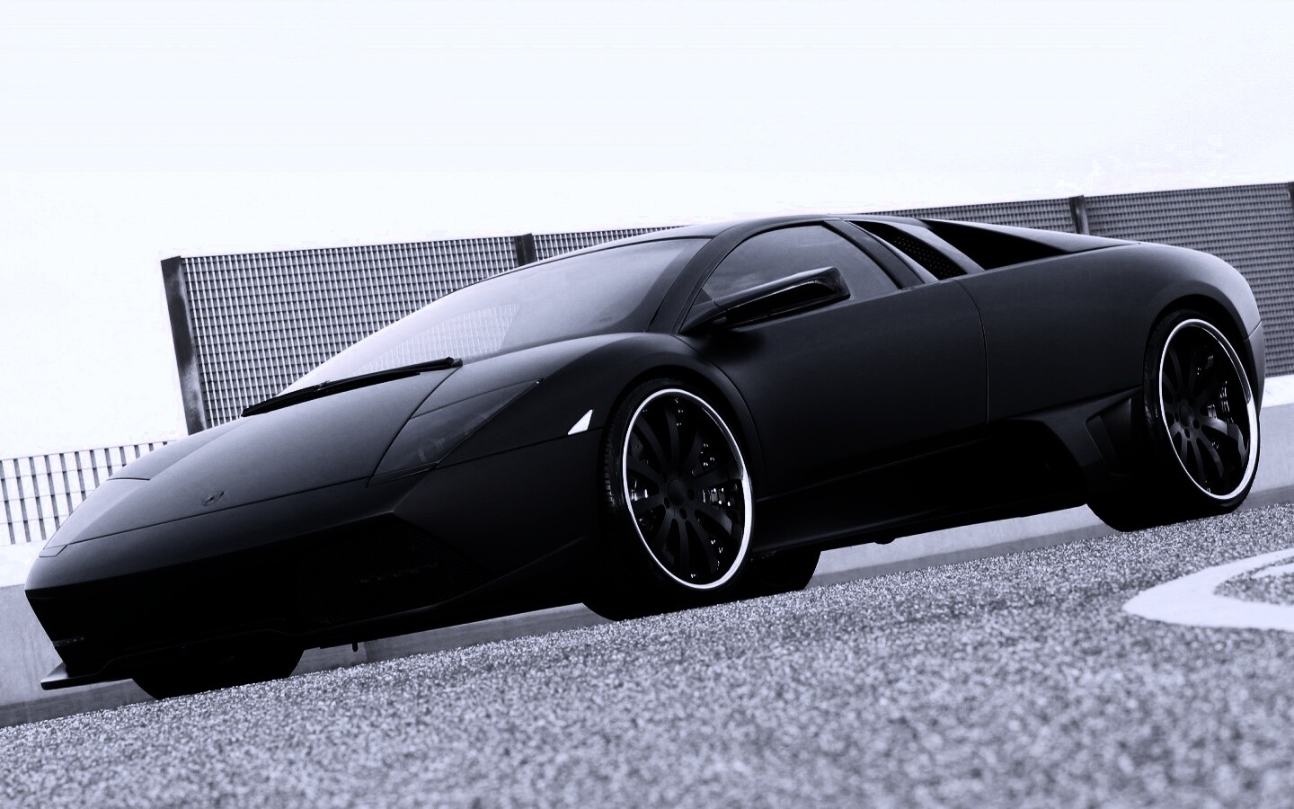 Lamborghini Reventon черного цвета обои