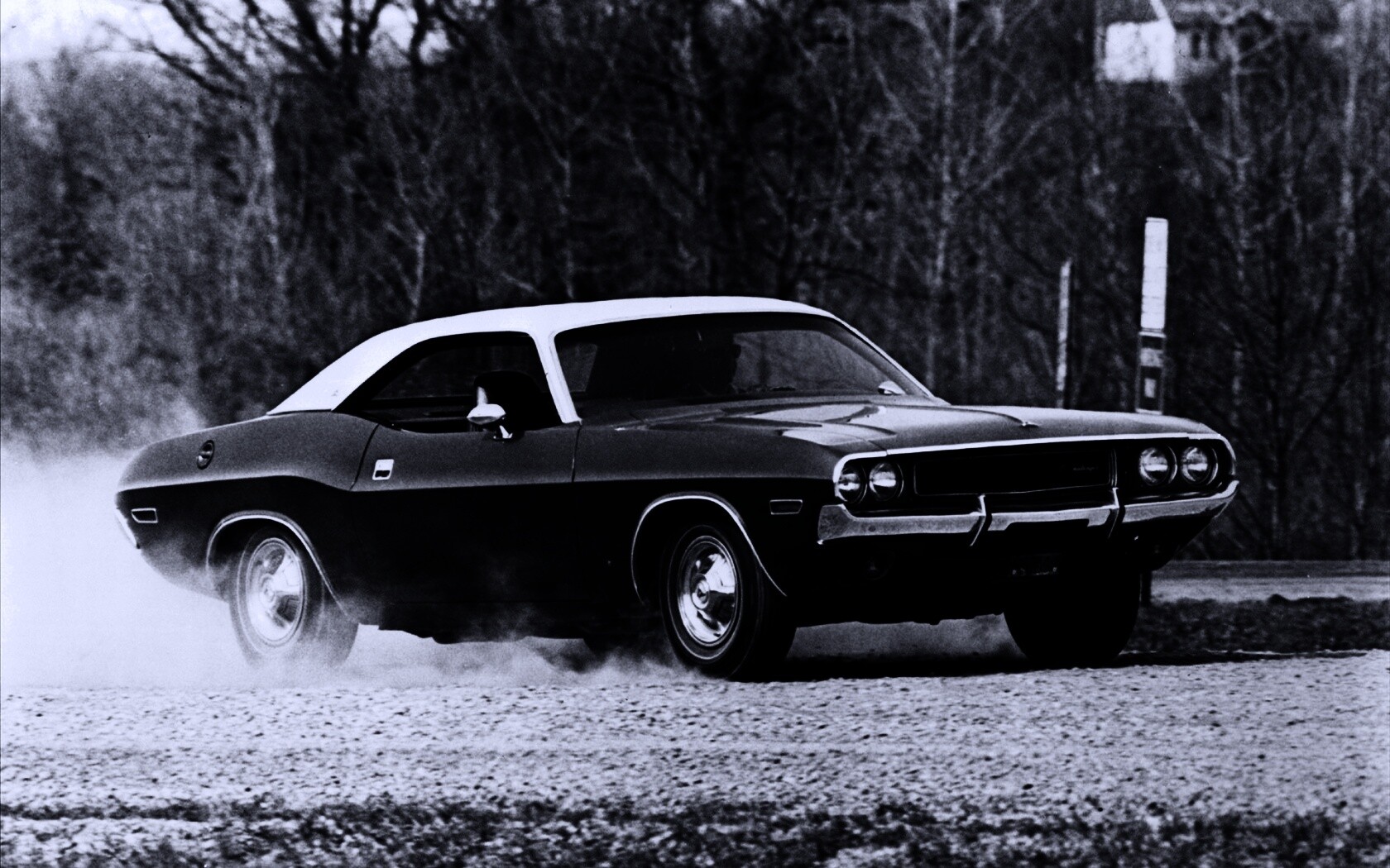 Черно-белое фото Dodge обои