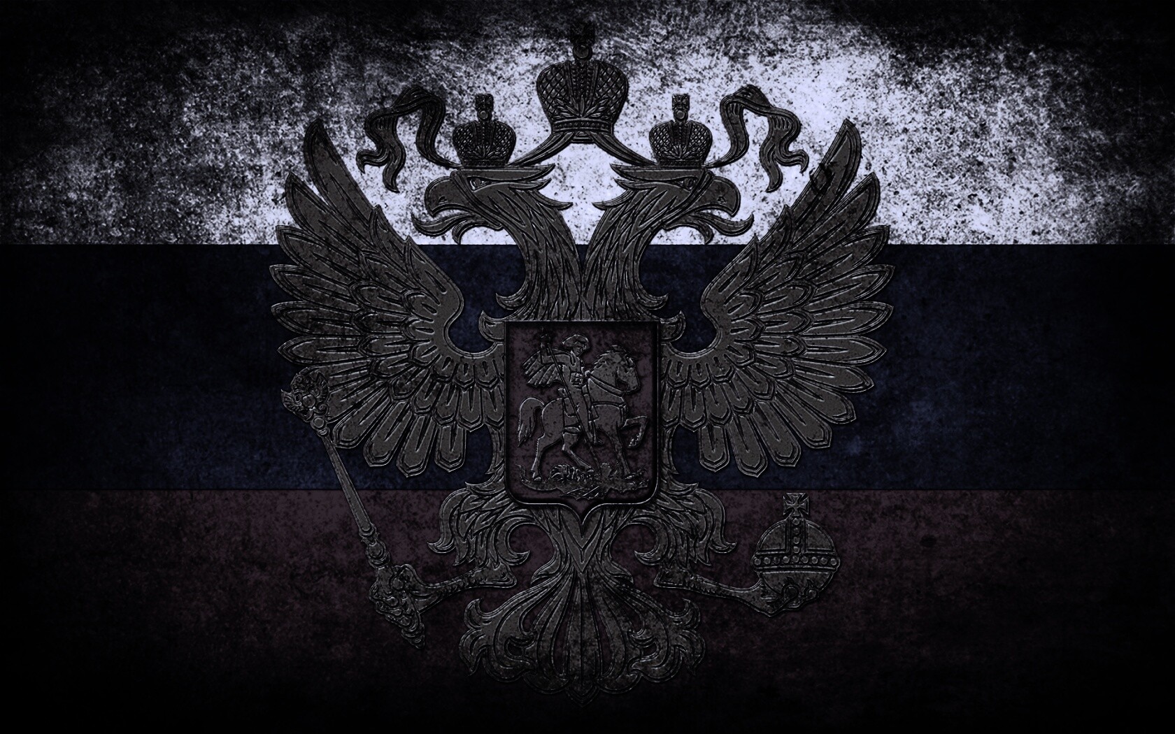 Флаг России в стиле гранж обои