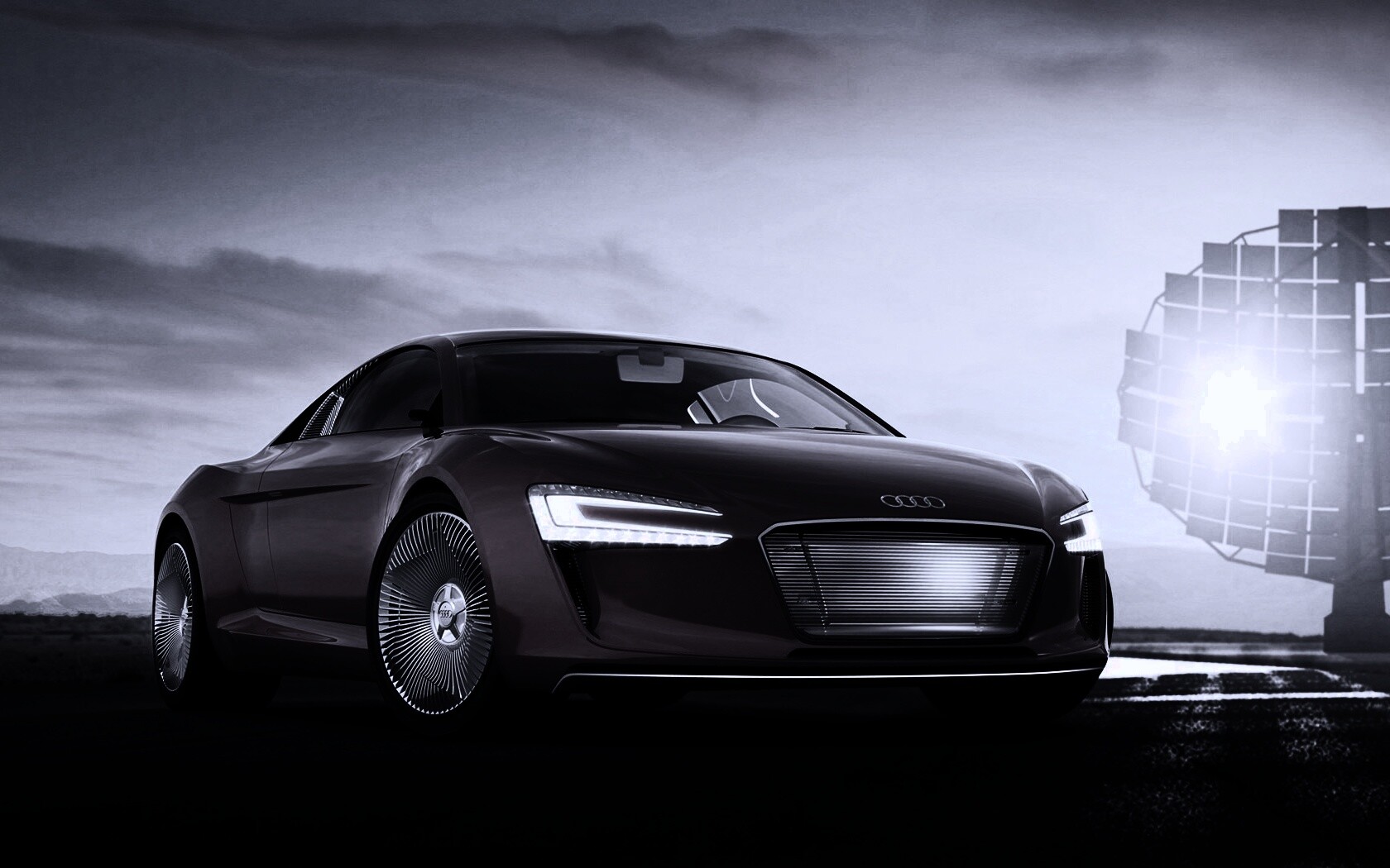 Красный автомобиль Audi обои